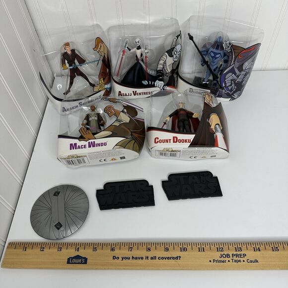 5 Star Wars Clone Wars Action Figures Skywalker Ventress Durge Windu Dooku - Picture 2 of 16